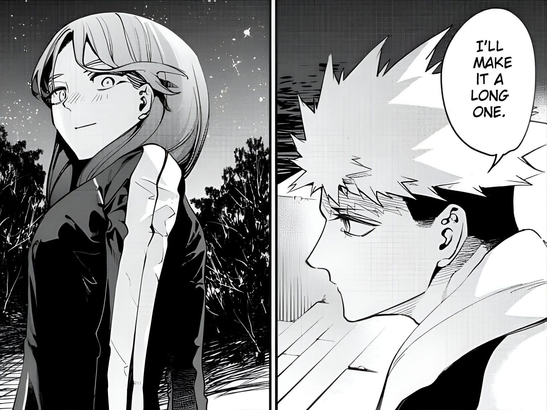 Shizuki and Haitani as seen in the Embers manga (Image via Shueisha)
